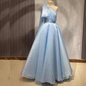 Customized Chiffon Pleat Beach A-line One-shoulder Bespoke Occasion Gown Long Dresses