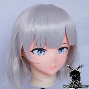 (RB04048)Customize Lockable Full Head Resin Cartoon Cosplay Japanese Character Anime Role Play Kigurumi Mask With Back Shell