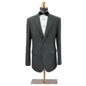 Men’s business slim fit formal suit with two buttons, British groom’s suit set