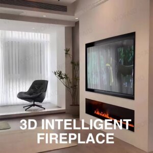 3D Fog Fireplace with LED Flame Effect, 12 Color Modes, For Living Room Fireplace Adjustable Mist Density, No Maintenance Needed