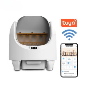 Large Space UV and Purifier Dual Deodorization Safety Protection Automatic Smart Open Top Cat Toilet