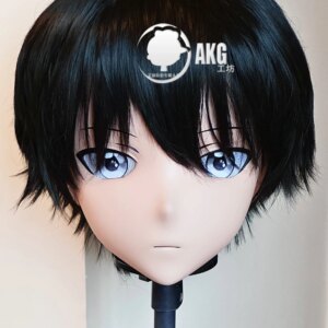 Customize Character Female/Girl Resin Kig Full Head With Lock Anime Cosplay Japanese Anime Kigurumi Mask