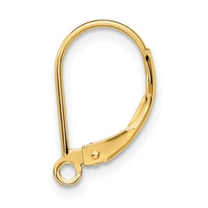 14ky Leverback w Split Ring Single Earring Component