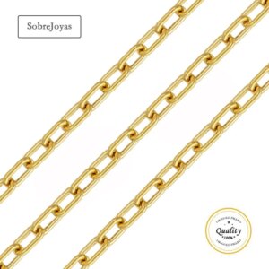 2.4mm Cable Paperclip Chain 14K Gold Filled Chain Cable Chain For Jewelry Making, Unfinished Chain Necklace Bracelet Footage