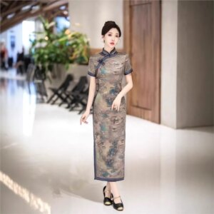 New cheongsam Chinese style elegant temperament long performance
