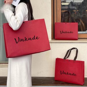 Custom Branded Non-Woven Tote Bags Retail Packaging with Reinforced Handle Premium Quality Handheld Carry