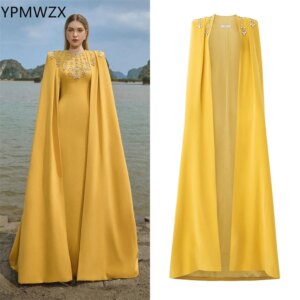 Customized Evening Dress Formal Party Occasion Prom Gown YPMWZX Scoop Neckline Column Floor Length Layered Skirts Bead Bespoke O