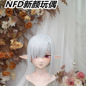Customize Character Female/Girl Resin Kig Full Head With Lock Anime Cosplay Japanese Anime Kigurumi Mask