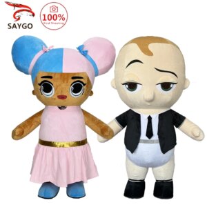 SAYGO Inflatable Girl and Boy Plush Clothing Adult Men and Women Festival Stage Party Mascot Character Cosplay Costume Set