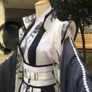 Male Carnival King Cosplay Costume Vintage Gothic Black Theme Party Outfit For Men Customized Chinese Hanfu Men Large Size 5XL