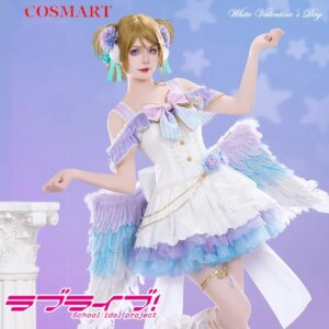 COSMART Lovelive Koizumi Hanayo White Day Cosplay Costume Cos Game Anime Party Uniform Hallowen Play Role Clothes Clothing