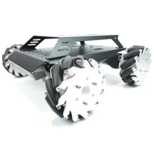 55kg Load Heavy Duty 127mm Mecanum Wheel Trolley Omnidirectional Wheel V5 Mobile Robot Metal Chassis for ROS Programmable Robot