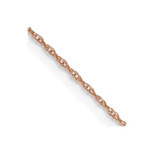 14K Rose Gold 16 inch.5mm Baby Rope with Spring Ring Clasp Chain