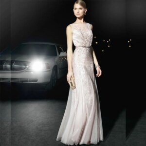 Evening dresses women Fashion Sleeveless Wedding Prom Party Evening Party Floor length Evening Party Gowns