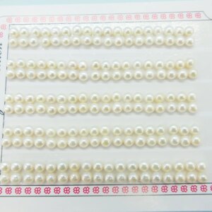 Wholesale! 180PCS 4-4.5MM AAA natural pearl loose beads, Semiround. Half hole. Real Pearl Beads For Jewelry Making DIY