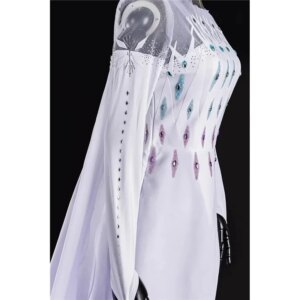 New Princess Ice Dress White Bring Costume For Game Party Custom Made