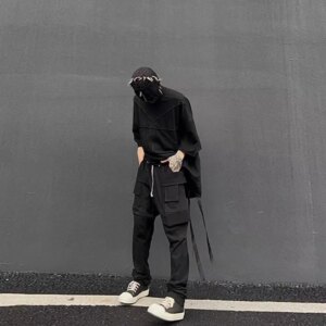 NIGO Men’s Four Seasons Work Pants High Street Double Ring 3D Pockets Straight Casual Fashion Trend Trousers FHDX #NGTOP11313