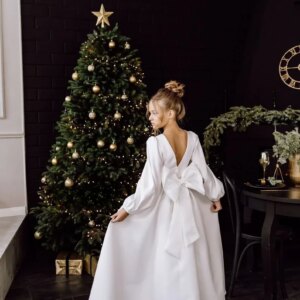 Rustic Sleeve Toddler Ball Gown Pageant Dresses for Girls Princess Party Dresses Ivory Flower Girl Dress Baby Satin Girl Dress