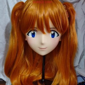 (GLb0343)Customize Character Female Girl Resin Half Head Crossdress Cosplay Japanese Anime Role Kigurumi Mask With Eyes And Wig