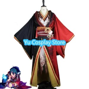 Yu-Cosplay Game Ensemble Stars Kagehira Mika Cosplay Costume Japanese Kimono Suit Halloween Carnival Uniforms Anime Clothing
