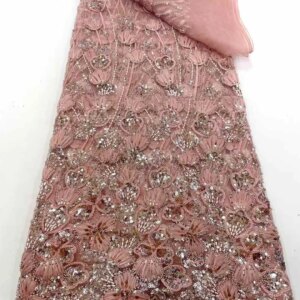 Multicolor African Lace Fabric 2025 High Quality Mesh Embroidery Edge 3D Tulle Flower Nigerian Lace Fabric for Party Dress WS65Y