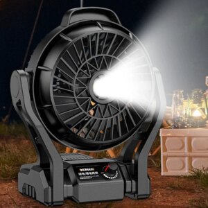 Lithium battery fan industrial grade rechargeable silent outdoor camping indoor office dual-purpose high power