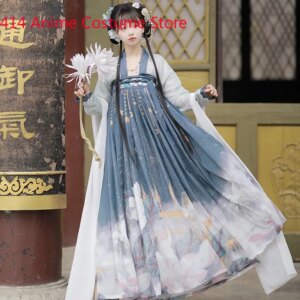 Women Hanfu Chinese Traditional Folk Costume Traditional Lady Fairy Cosplay Dress Hanfu Prom Formal Birthday Christmas Gift