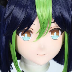 Customize Character Female/Girl Resin Kig Full Head With Lock Anime Cosplay Japanese Anime Kigurumi Mask