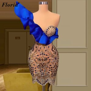 Short Mermaid Cocktail Dresses For Women 2022 Elegant Sleeveless Prom Party Dresses Homecoming Dresses With Beads Pageant Gowns