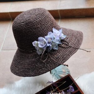 hat Women’s bowler Tourist wide brimmed foldable large