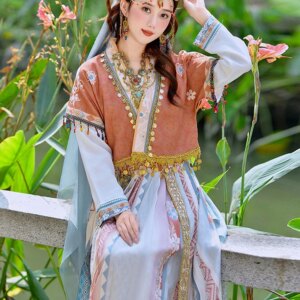 Dunhuang Kweichow Moutai Hanfu Dance Costume Exotic Western Style Ancient Ethnic Suit Miao’ S Girl