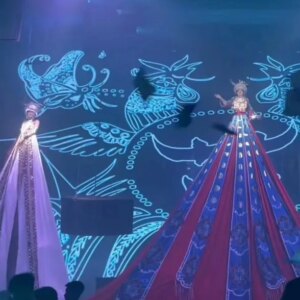 High-altitude Miao nationality dress costume in bar