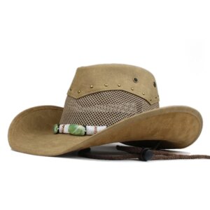 Casual belt men’s and women’s large brimmed cowboy hat sunshade warm top