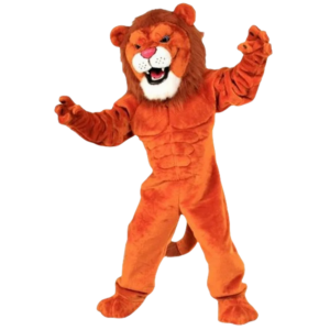 Deluxe Red Power Cat Lion Mascot Costume Adult Size Male Lion Wild Animal Theme Carnival Party Cosply Mascotte Suit SW1019