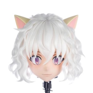 Customized Full Head Female/Girl Resin Kig Mask Anime figures Cosplay BJD Mask Japanese Anime Role Play Kigurumi Doll Mask