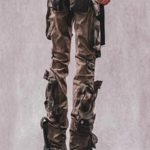Niche Designer Style Vintage Dirty Wash Men’s and Women’s Casual Pants Trousers