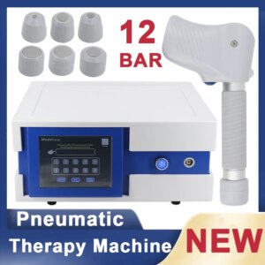 12Bar Pneumatic Shockwave Therapy Machine ED Treatment Tennis Relieve Pain Plantar Fasciitis Shock Wave Device Massager