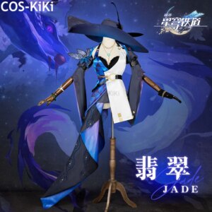 COS-KiKi Honkai: Star Rail Jade Game Suit Elegant Dress Uniform Cosplay Costume Halloween Carnival Party Role Play Outfit Women