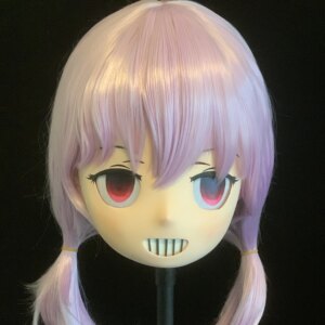 (AL42)Customize Character Female/Girl Resin Full/Half Head With Lock Anime Cosplay Japanese Animego Kigurumi Mask