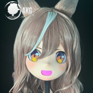 Customize Character Female/Girl Resin Kig Full Head With Lock Anime Cosplay Japanese Anime Kigurumi Mask
