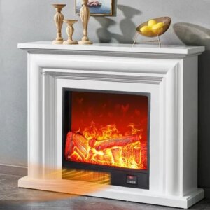 Electronic Fireplace Core Heater Living Room TV Cabinet Atmosphere Light 3D Simulated Flame Decoration Embedded Fake Fireplace M