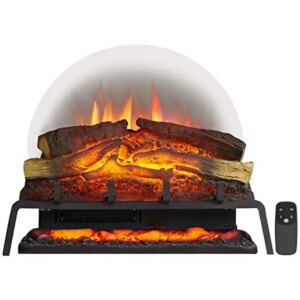 Electric Fireplace Insert Heater 25″ Free Standing Log Set Remote Control CSA Certified