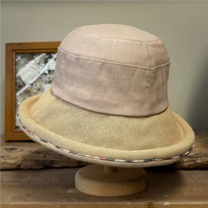 Spring and summer literary wide eared rolled fisherman hat women’s portable all-match breathable basin