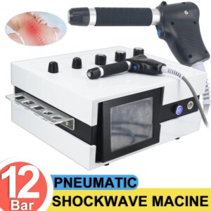 Pneumatic Shockwave Therapy Machine For Body Massage Relax ED Treatment Professional Shock Wave Device Pain Relief 12Bar