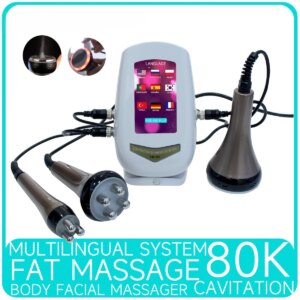 MEISIKANG 3 in 1 80K Cavitation Ultrasonic Machine Body Molding Massage Equipment Facial Skincare Weight Loss Cellulite Massager