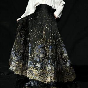 Hanfu Women’s Horse-Face Skirt Chinese Style New Chinese Style Advanced Daily Commute Horse-Face Skirt