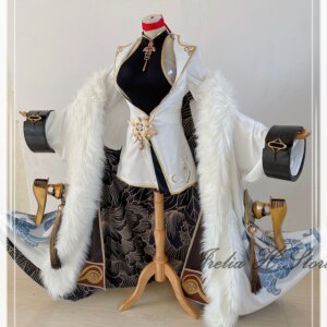 Irelia H Store Custom size Azur Lane PRAN Harbin Cosplay Costume full set Fur Cloak cheongsame Halloween Costumes women