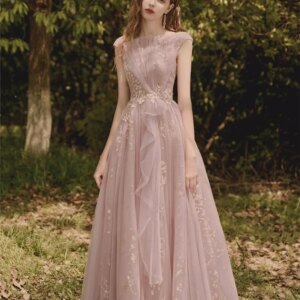Simple Tulle Dress 2024 Elegant Sleeveless A-Line Evening Dresses Charming Sleeveless Floor-length Gowns Vestidos De Novia