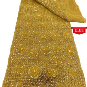 2025Latest Elegant Best Quality Austria Soft Luxurious Beaded Tube Lace With Stones fabric For Wedding Party Dress U_Ge5391