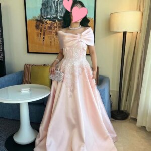 Mirror Dress Elegant Vintage Sweet Pink Princess Applique Lace A-Line Customized Formal Occasion Prom Dress Evening Party Gowns